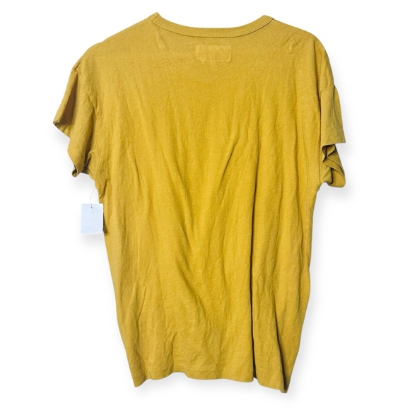 The GREAT. Hornets Graphic Boxy Tee Mustard Yellow Blue NEW without tags! Size 0 - Picture 5 of 7